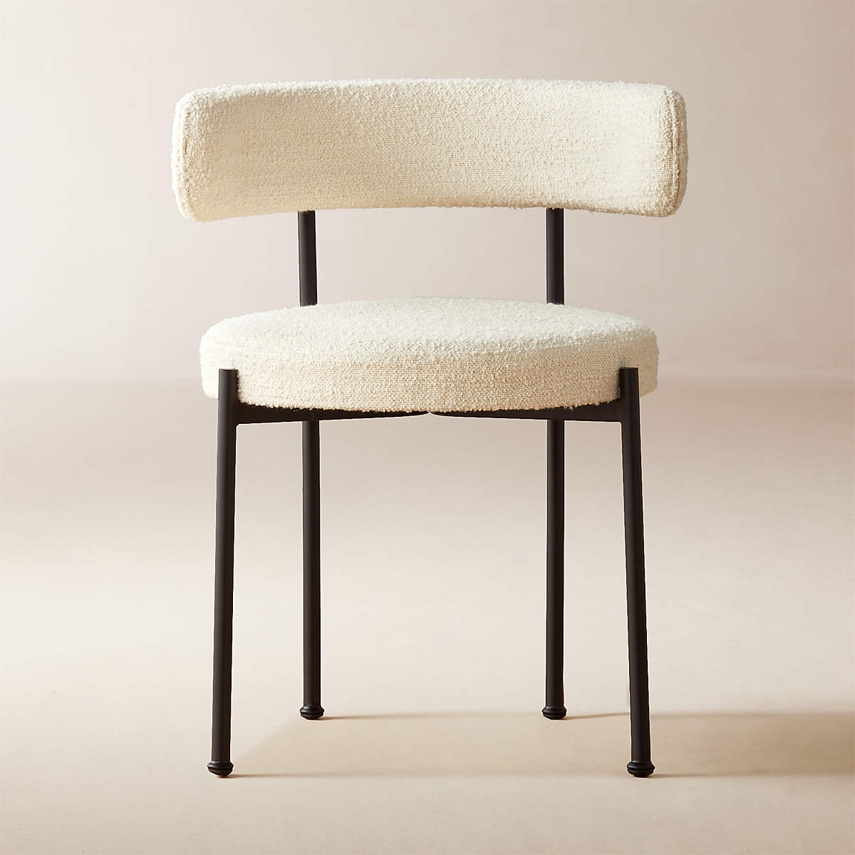indoor table and chairs dining room furniture boucle ivory dining chair