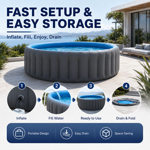 Aufblasbarer Drop-Stitch-<span class=keywords><strong>Pool</strong></span>, tragbarer PVC-<span class=keywords><strong>Pool</strong></span> für Erwachsene, Familie, Garten - Product Image 6
