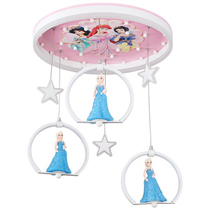 Nuevo estilo moderno redondo Led dibujos animados princesa creativa Led chico habitación lámpara de techo Niño para dormitorio de niños - Product Image 6