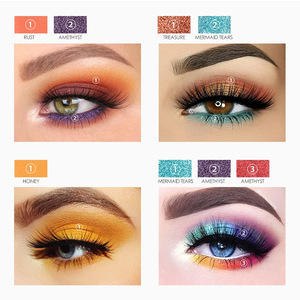 Palette de fards à paupières OEM ODM nacrés, métalliques, brillants, mats, scintillants, arc-en-ciel rêveur, 8 couleurs, maquillage multicolore, vente en gros - Product Image 4