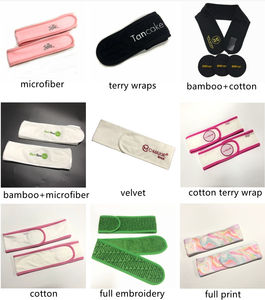 Vente en gros de bandeau de spa en polaire corail épaissie bandeau de <span class=keywords><strong>bain</strong></span> personnalisé pour femmes en peluche avec logo - Product Image 6
