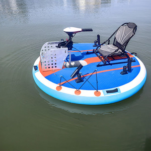 Bateau de pêche gonflable rond multifonctionnel avec siège et moteur, pliable et facile à transporter - Product Image 5