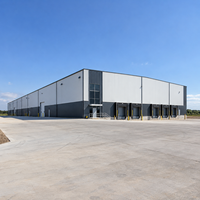 Entrepôt préfabriqué en structure métallique, quais multi-chargements, atelier métallique, bâtiment industriel de distribution résistant aux intempéries