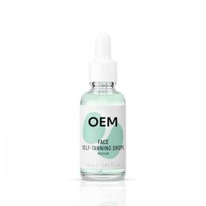 OEM/ODM Suero autocorrector de color natural con gotas autobronceadoras veganas para el bronceado de la cara oscura Acelera la loción para la piel oscura - Product Image 1