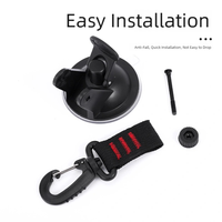 Clip d'aspiration à forte adhérence avec crochet pivotant rotatif et sangle amovible pour tente, abri, camping, suspension en voiture, voyage