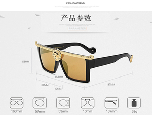 Nuovi <span class=keywords><strong>Occhiali</strong></span> <span class=keywords><strong>da</strong></span> <span class=keywords><strong>Sole</strong></span> alla Moda 2025 per Uomo e Donna, Marca di Lusso con Leone 3D Dorato, <span class=keywords><strong>Occhiali</strong></span> Vintage per Signore e Signori - Product Image 5