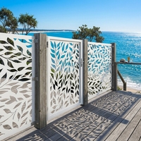 Panneau de clôture décoratif en métal découpé au laser et thermolaqué, séparateur d'intimité extérieur, écran de jardin élégant, treillis