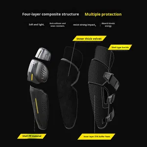 Genouillères Sulaite à haute mousse respirante CE2, <span class=keywords><strong>protection</strong></span> complète, <span class=keywords><strong>moto</strong></span>, tout-terrain, anti-chute, <span class=keywords><strong>protection</strong></span> estivale - Product Image 2