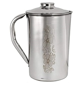 Carafe en acier inoxydable pour la cuisine, eau, lait, jus, service avec une construction durable antirouille et un design facile à nettoyer pour un usage domestique - Product Image 4