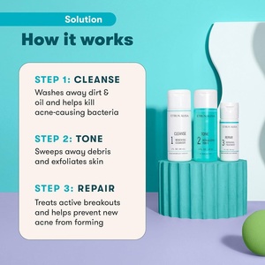 ETRUN ALISA Trattamento Anti-<span class=keywords><strong>Acne</strong></span> in 3 Fasi con Etichetta Privata, Idratante Nutriente Schiarente per il Viso - Vegano e Cruelty-Free, Formato da Viaggio - Product Image 2