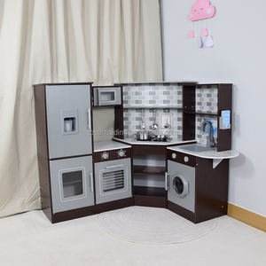 Juego de Cocina de Madera para Niños con Refrigerador, Horno, Microondas, Fregadero y Lavadora - Product Image 2