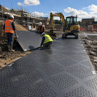 Tapis de protection modulaires résistants aux UV pour terrains de sport, festivals, parkings extérieurs et passerelles piétonnes 4x8