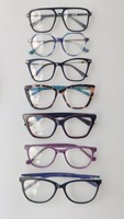 Liquidation de lunettes en acétate à monture large Modèle mixte Montures optiques en acétate faites à la main Lunettes en gros