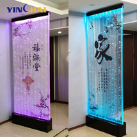 Panneau mural décoratif autoportant à bulles d'eau LED en acrylique pour la maison, aquarium mural, séparateur de pièce à motifs