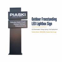 Panneau publicitaire LED autoportant extérieur, cadre en aluminium, étanche, haute luminosité pour centre commercial, parking