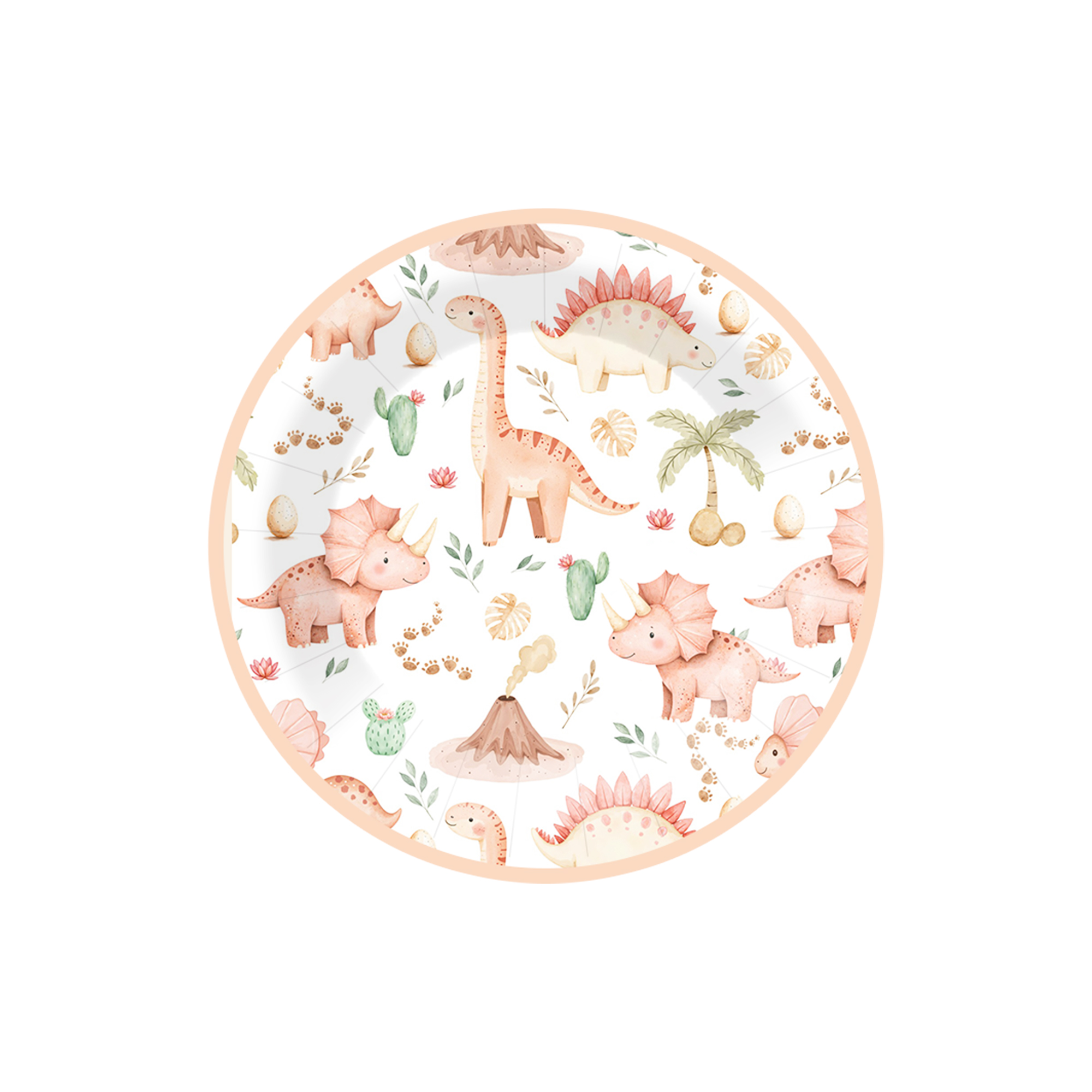 Plato de papel de 7 pulgadas * 8 piezas