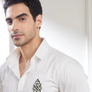 Chemises décontractées pour hommes 100 % coton tissé imprimé uni à manches longues, col boutonné, séchage rapide, respirantes, service OEM pour l'été - Product Image 1