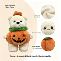 Ours en peluche et citrouille personnalisés pour Halloween, jouet en peluche doux, animal en peluche, poupée en peluche, décoration de fête, cadeau d'anniversaire pour enfants