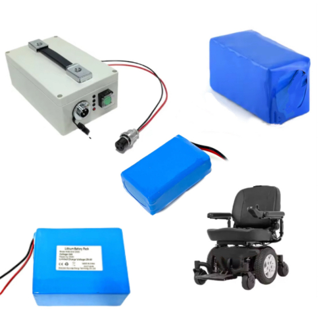 Rechargeable 18650 21700 12v 24v Lithium Li Ion Battery Pack 10ah 20ah 35ah Lithium 12v 24v Electric Wheelchair Batteries