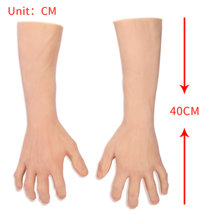Eta Crossdressing Old Man Gloves Silicone Skin Realistic Hand <b>for</b> Transvestite Cosplay Performance Props Drag Queen - Product Image 5