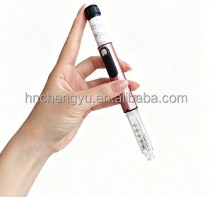 Pluma inyectora metálica reutilizable de alta resistencia 80IU con cartucho líquido de 3ml, tapa de aluminio y logotipo personalizado para administración de insulina - Product Image 2