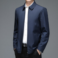 Élégante Veste Courte à Revers Couleur Unie Tenue Professionnelle Décontractée Légère Manteau pour Hommes Costumes Masculins