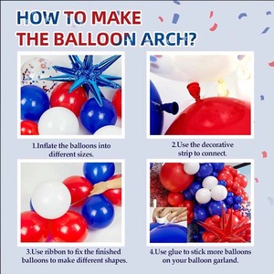 Premium Red Blue White Balloons <strong>Arch</strong> Kit USA Themed Balloons for <strong>Independence</strong> Day Party Decorations Patriotic Party Supplies - Product Image 6