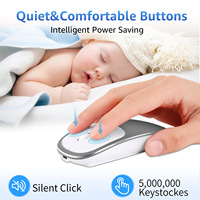 TASSO YCM-07 Mouse Optik Ergonomis Kanan Ultra Tipis Mini Nirkabel 2.4GHz dengan Daya Tahan Baterai Lama, 4 Tombol, Kabel USB Tipe-C