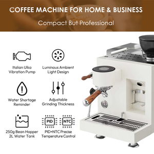 Máquina de Café Espresso Profesional con Muelas Planas de 64 mm, Semiautomática para el Hogar, Cuidado del Café - Product Image 2