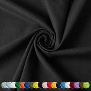 Tissu en molleton brossé uni noir en polycoton antistatique - Product Image 1