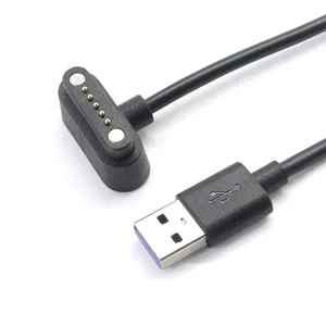 Pino de Pogo de carregamento rápido, USB AM para conector de cabo magnético de 5 pinos, 5A