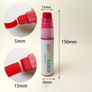 ปากกาชอล์กน้ำแบบลบได้ หัวแบนขนาดใหญ่ 15 มม. 12 สี สำหรับงาน DIY ของผู้ใหญ่ อุปกรณ์งานฝีมือสำหรับไวท์บอร์ด ตกแต่งงานอีเว้นท์ และเขียนป้าย - Product Image 2