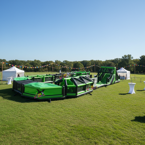 Pista de Obstáculos Inflable Gigante de PVC Comercial, Parque de Obstáculos Inflable Personalizado, Juego de Pista de Desafío Inflable para Alquiler en <span class=keywords><strong>Fiestas</strong></span> - Product Image 3