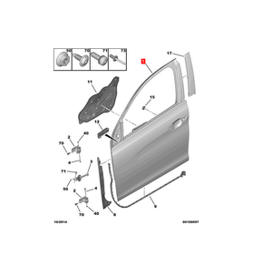 <span class=keywords><strong>Portiera</strong></span> auto sinistra anteriore per <span class=keywords><strong>Peugeot</strong></span> <span class=keywords><strong>308</strong></span> 408 1613348680 - Product Image 2