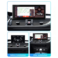 Pantalla Táctil Capacitiva de 10.25 Pulgadas con GPS Integrado, CarPlay, Android Auto, Manos Libres, 4GB de RAM, para Audi A6 2012-2018, Reproductor MP3 para el Tablero