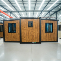 Maison conteneur préfabriquée mobile moderne isolée extensible et étanche de 20 pieds, prête à l'emploi, 2 à 5 chambres, pour usage hôtelier ou villa