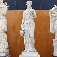 Escultura de Estatua de Hebe de mármol tallada a mano de tamaño natural MILY estilo griego para Villa al aire libre patio jardín