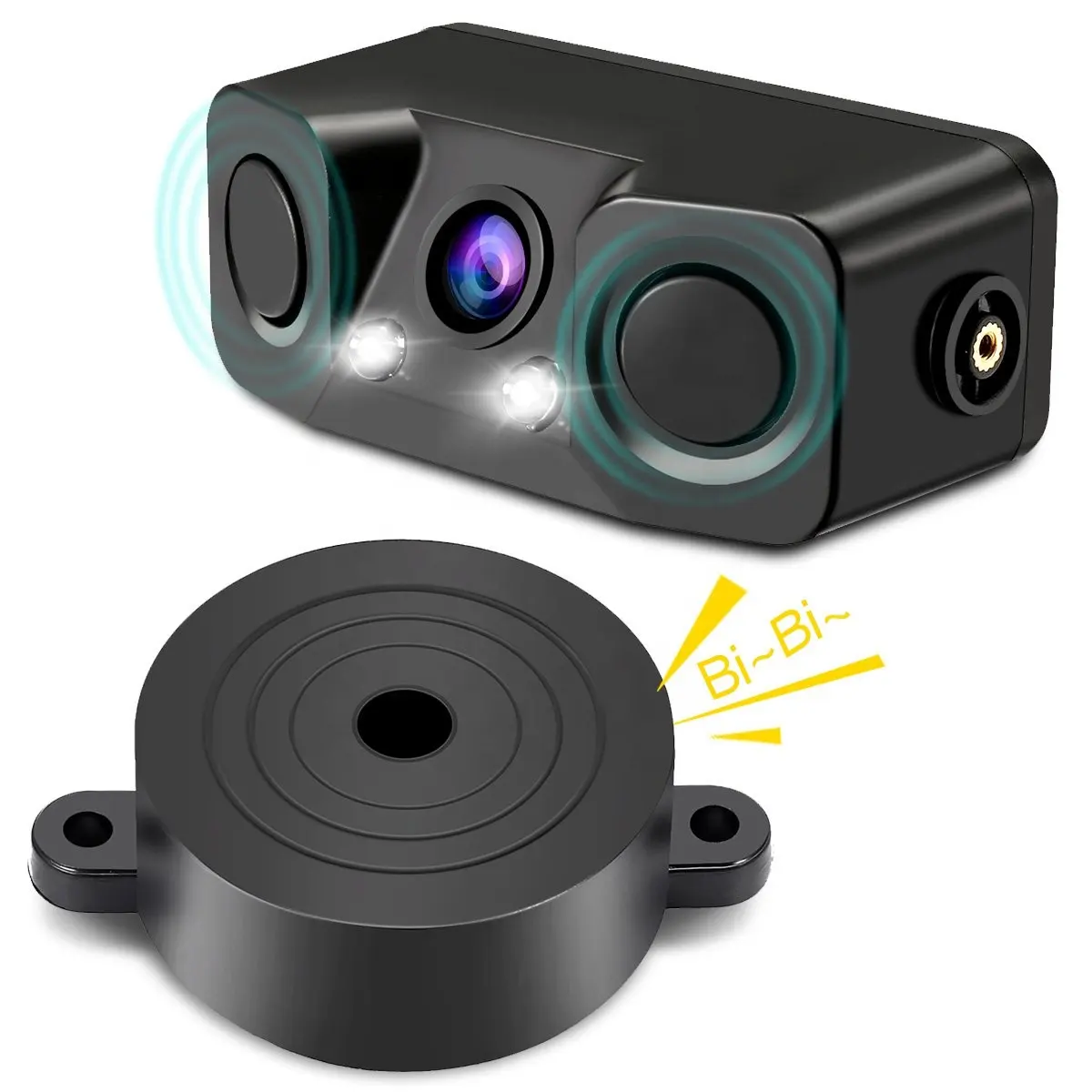 IPoster תאורה אוטומטי אחורי וידאו מערכת קול מעורר חכם חיישן זמזם רכב הפוך מצלמה