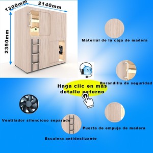 cápsula de madera cápsula del <span class=keywords><strong>hotel</strong></span> hostal cama cápsula del albergue - Product Image 5