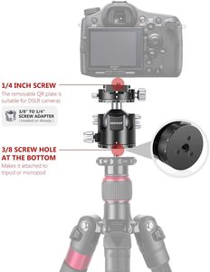 Yitai Da-44C Chuyên Nghiệp Chân Máy Bóng Đầu Với 360 Chất Lỏng Xoay Toàn Cảnh Cho Máy Ảnh - Product Image 5