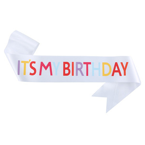 Colore arcobaleno. <span class=keywords><strong>È</strong></span> il mio compleanno. Tracolla per la <span class=keywords><strong>festa</strong></span> dei compleanni. Cinturino da spalla. Cinturino in vita. Cinturino decorativo per feste. - Product Image 3