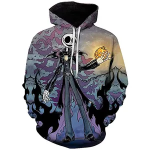 Plus size men's pullover wholesale all over 3d printed sublimation polyester anime clothing hoodies- unisex