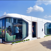 Capsule spatiale de maison préfabriquée à télécommande vocale de conception intelligente