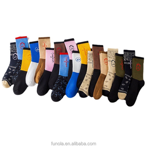 Calcetines para Hombre y Mujer Estilo Hip-Hop Urbano <span class=keywords><strong>Travis</strong></span> de Tendencia Cactus Jack Grimace Bandana Cachemir Floral para Zapatillas Deportivas Primavera Juvenil - Product Image 4