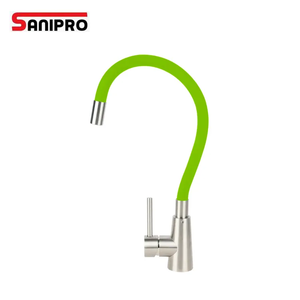 SANIPRO miscelatore per <span class=keywords><strong>rubinetto</strong></span> dell'acqua del <span class=keywords><strong>lavandino</strong></span> del <span class=keywords><strong>rubinetto</strong></span> in acciaio inossidabile colorato più venduto SUS304 tubo in Silicone verde estraibile rubinetti - Product Image 1