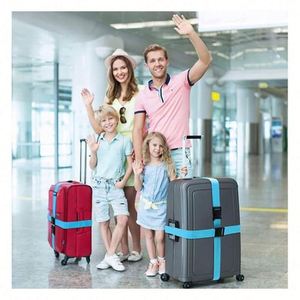 Wholesale Custom Logo rainbow Luggage Cross Packing <b>Strap</b> Adjustable Travel Luggage Belt Nylon <b>Webbing</b> - Product Image 6