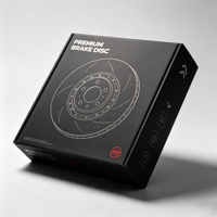 Boîte d'emballage rigide en carton ondulé pour disques de frein avec logo personnalisé, pelliculage brillant, gaufrage, écologique, en carton recyclé, vente en gros
