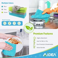 50PK Serviettes en microfibre douce - 87% polyester 13% polyamide, absorbantes et sans traces pour voitures, cuisine, fenêtres (12 po x 12 po)
