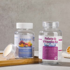 Boîte à capsules en plastique vide transparent <span class=keywords><strong>de</strong></span> 250ml/8oz avec bouchon à vis blanc pour le stockage et le stockage <span class=keywords><strong>de</strong></span> médicaments liquides - Product Image 1