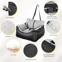 Siège de voiture pour chien entièrement détachable et lavable Siège de voiture pour chat Sièges d'appoint pour animaux de compagnie souples Laisse à clipser Portable Chien Voiture Voyage Transporteur Lit